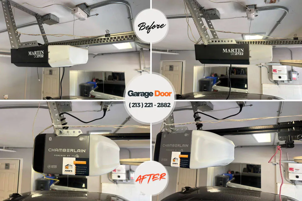 Before and after: garage door repair Grand Haven, MI